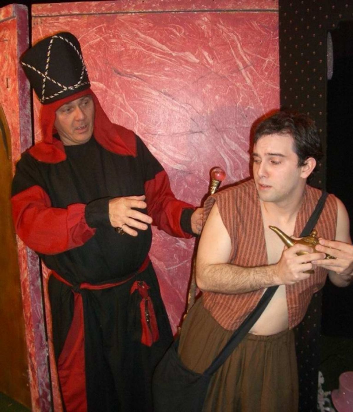 Bill Kiska as Prince Badaguy and Gary Bernard DiNardo as Aladdin at 